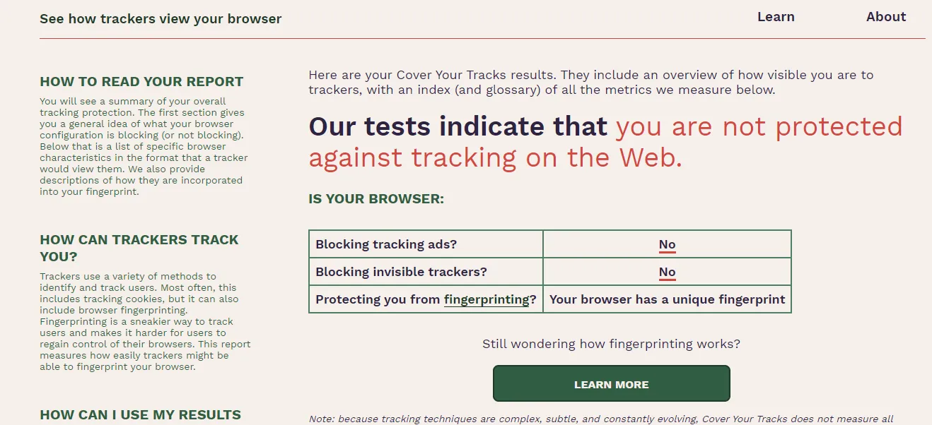 Cover Your Tracks